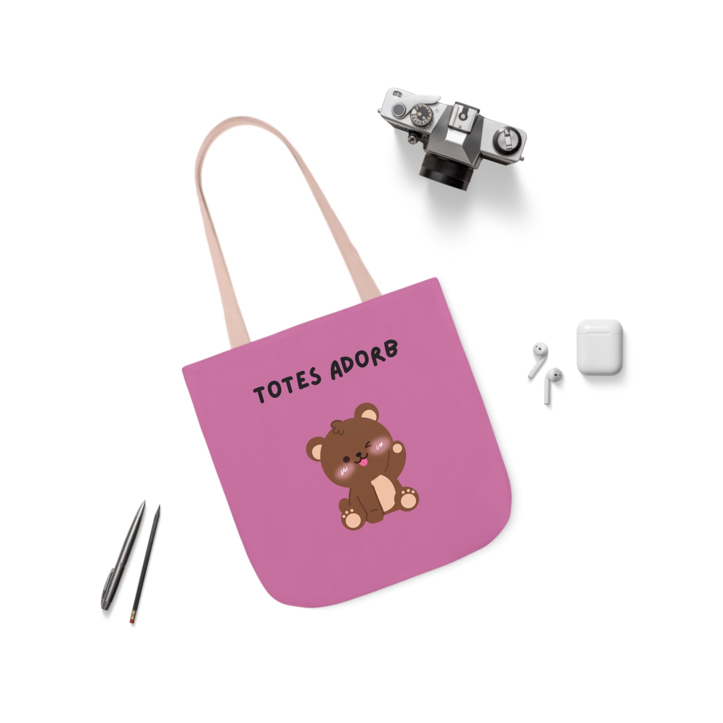 Beary cute Tote Bag, 5-Color Straps