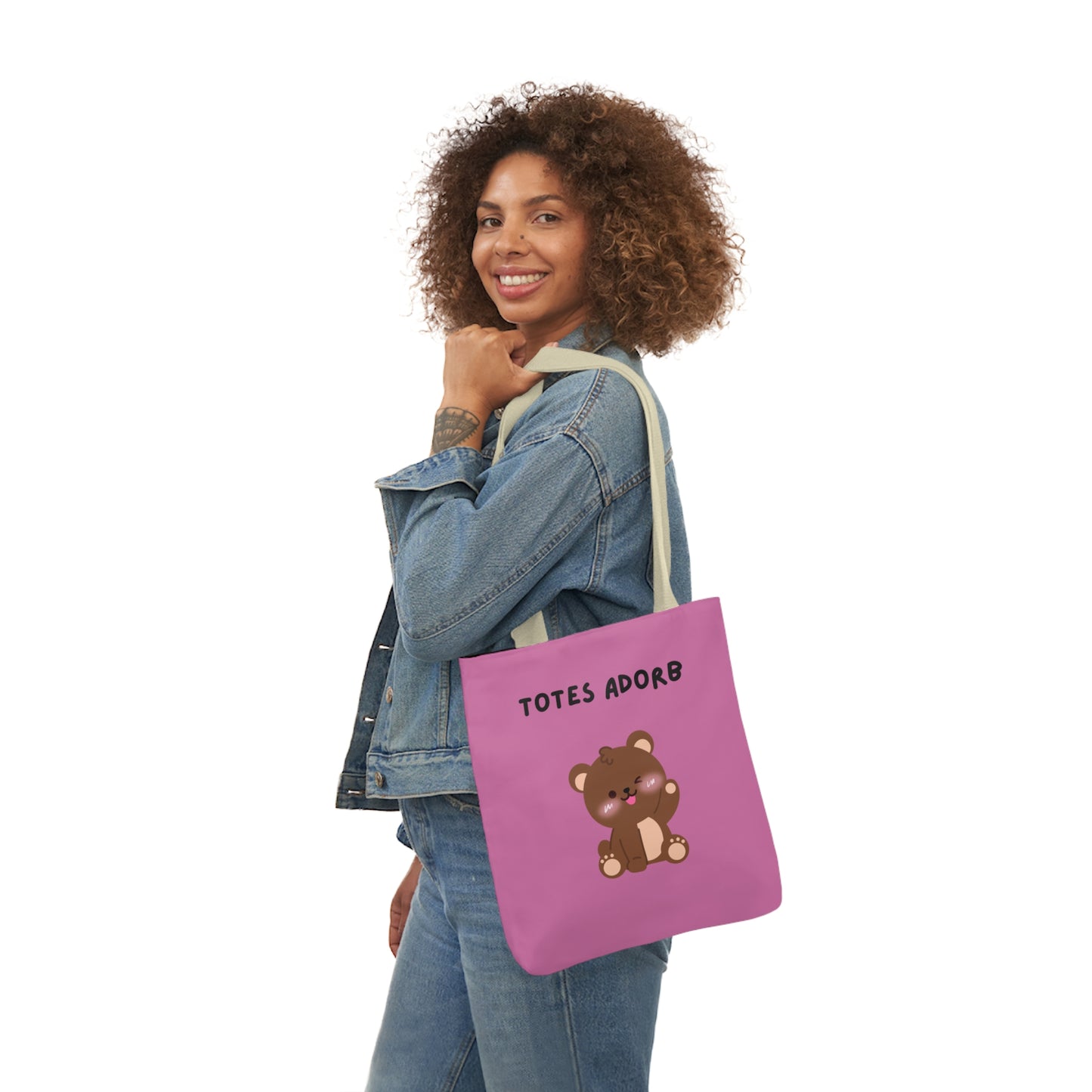 Beary cute Tote Bag, 5-Color Straps