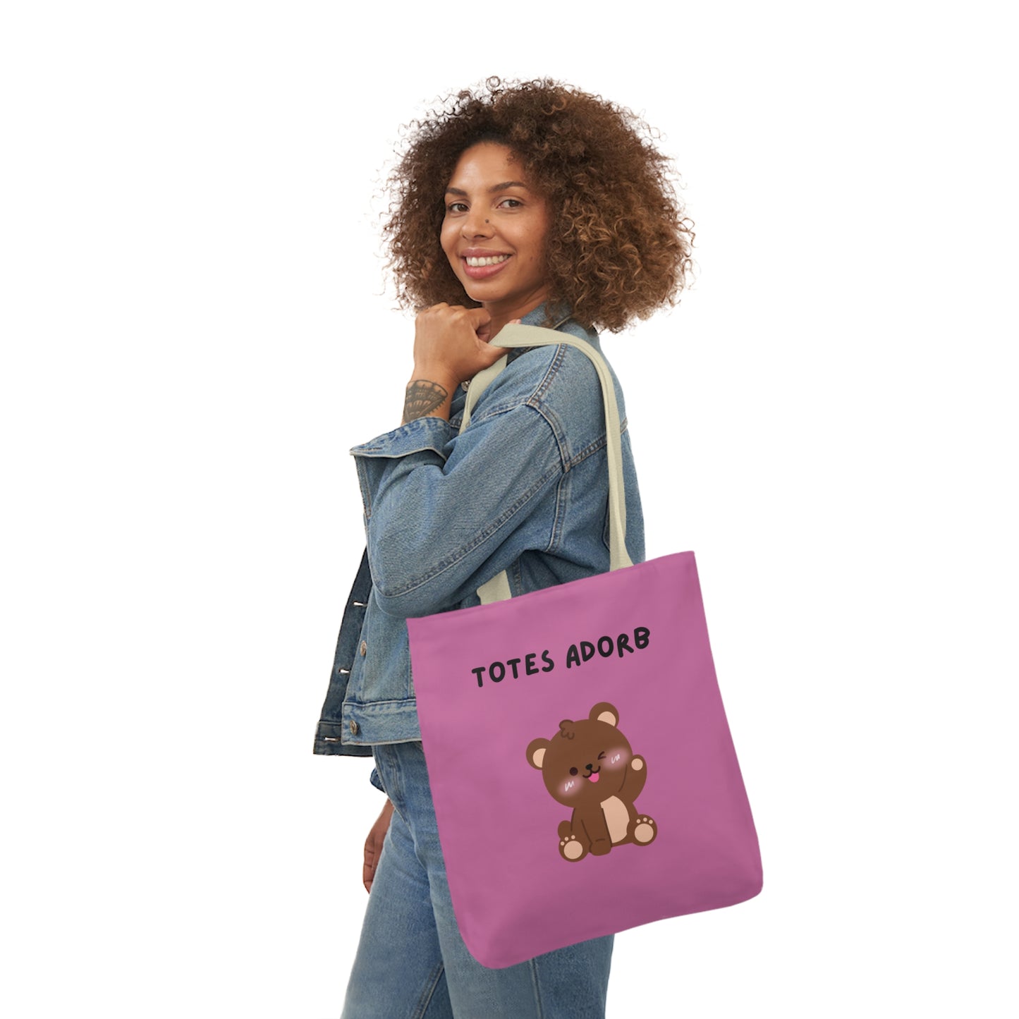 Beary cute Tote Bag, 5-Color Straps